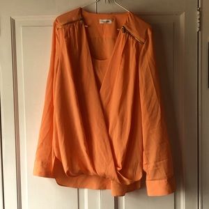 Calvin Klein Blouse with Roll Sleeves